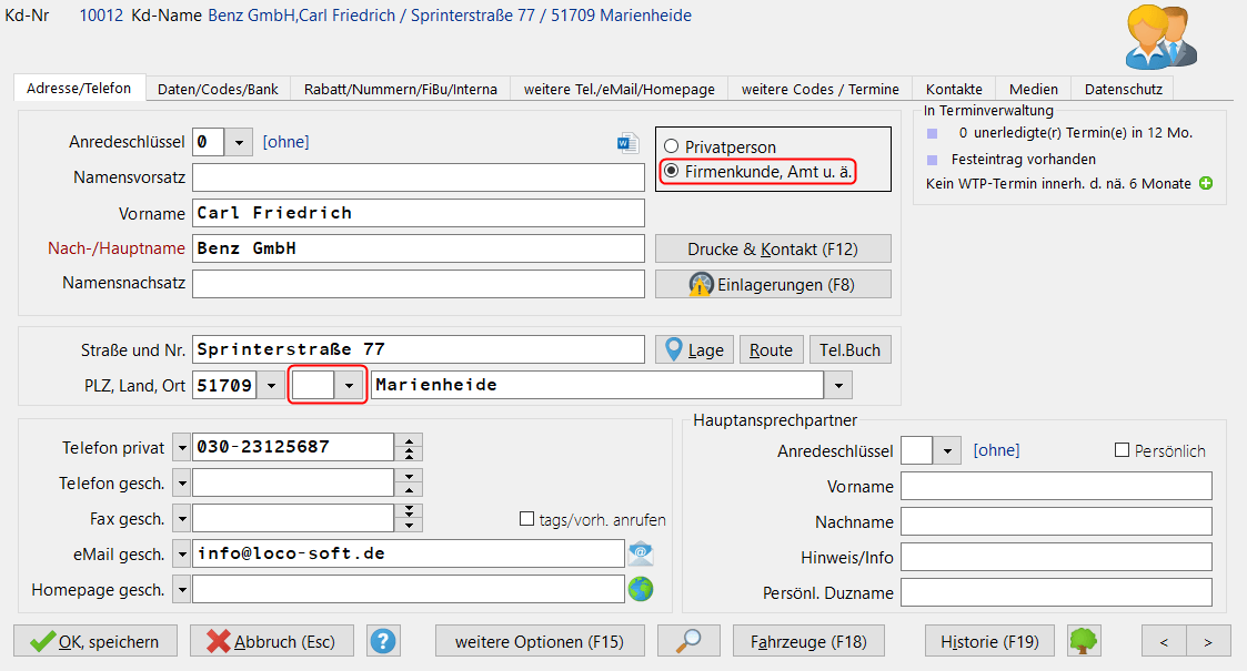 Loco-Soft deutscher Firmenkunde